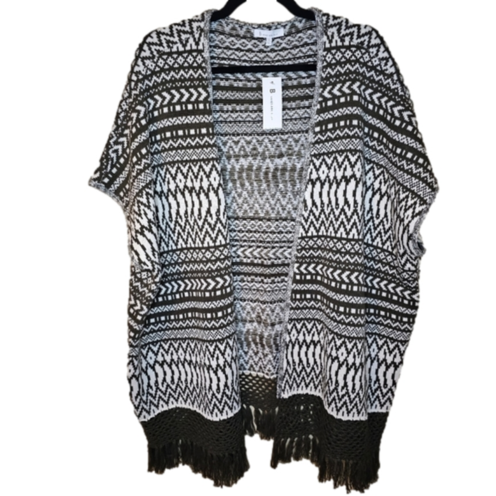 Stitch Fix Skies are Blue Boho multi print One Size Kimono Cardigan NWT